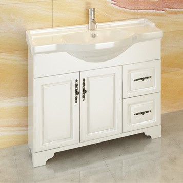 Comforty Тумба-умывальник "Севилья-100" слоновая кость с раковиной Comforty Т-9315