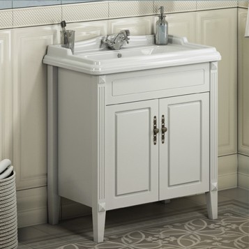Comforty Тумба-умывальник "Палермо-80" белый глянец с раковиной Comforty 3380