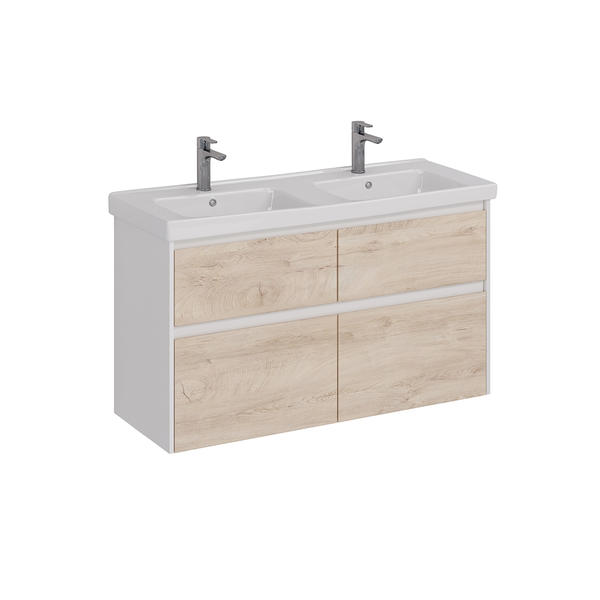 Тумба под раковину Lemark Combi LM03C125T-dub 120 см белый глянец