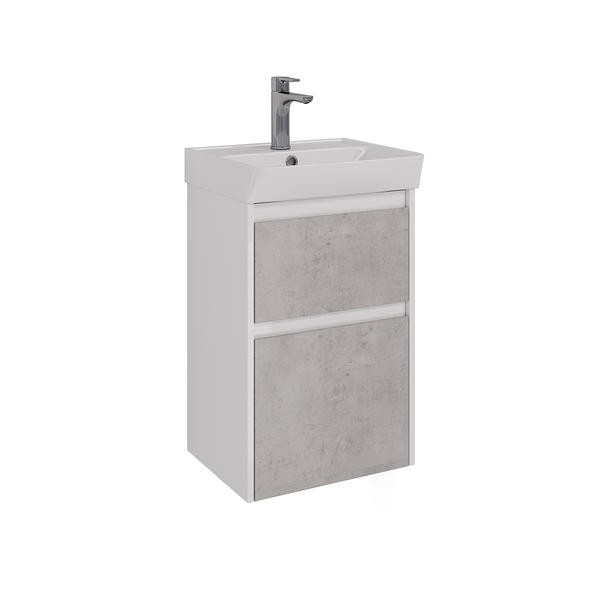 Тумба под раковину Lemark Combi LM03C45T-Beton 45 см белый глянец