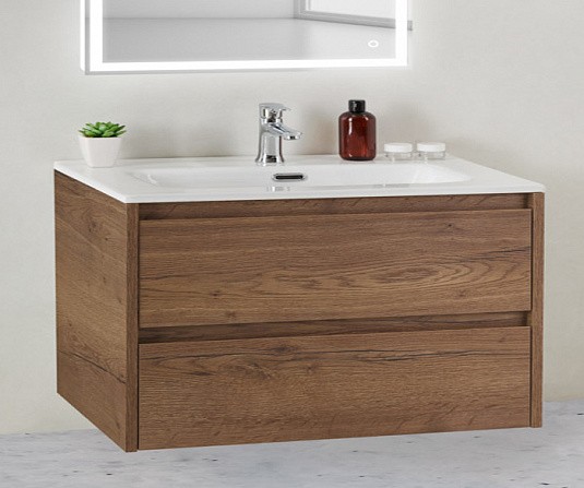Тумба под раковину BelBagno подвесная 80x50см Rovere Tabacco KRAFT 39-800/390-2C-SO-RT