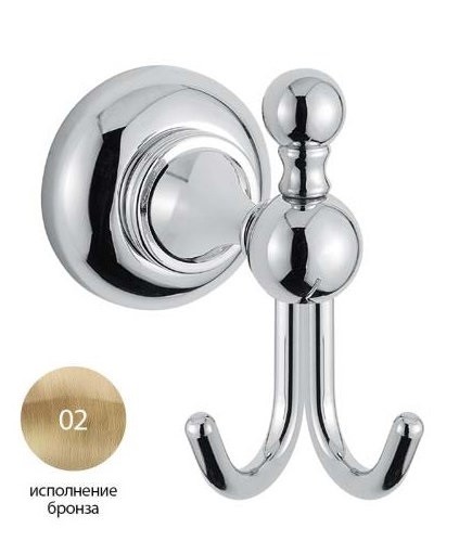 Двойной крючок, бронза Cezares APHRODITE-DHK1-02-M