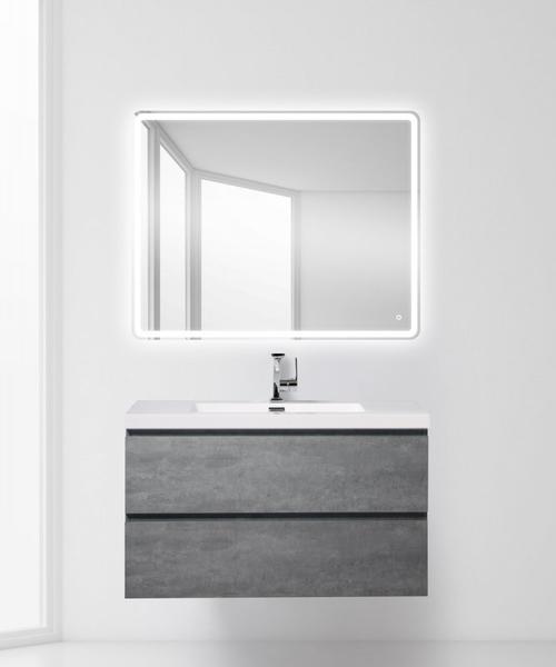 Тумба под раковину BelBagno подвесная Stucco Cemento 100x50см LUCE-1000-2C-SO-SCM