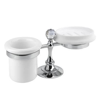 Стакан и мыльница настольные, хром Cezares OLIMP-STT-01-Sw