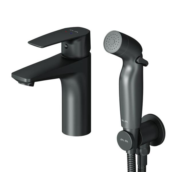 Смеситель для раковины с гигиеническим душем AM.PM Gem F90A03022