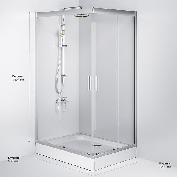 Душевая кабина 120x90 см, без гидромассажа AM.PM Gem W90C-404-12090MT — изображение 9