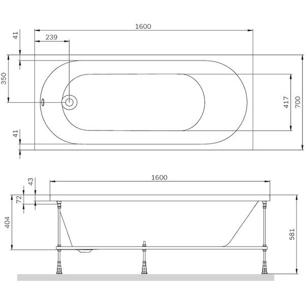 Ванна акриловая 160х70 см AM.PM X-Joy W94A-160-070W-A1 — изображение 8