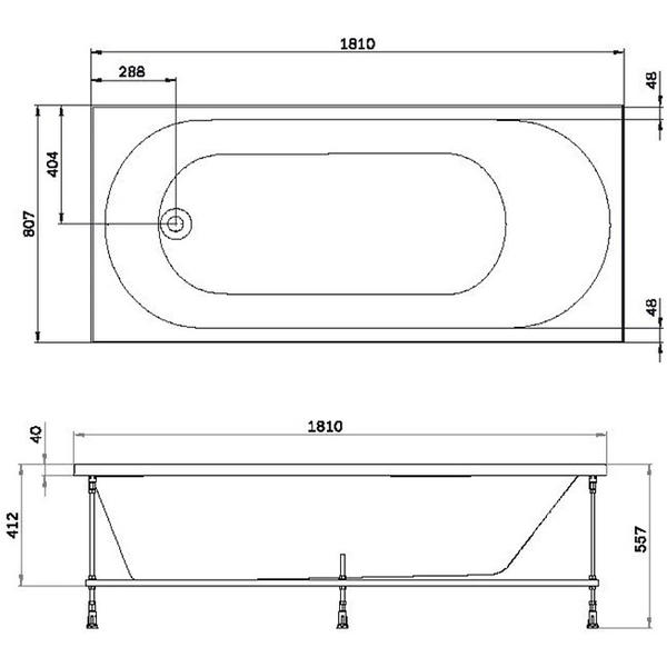 Ванна акриловая 180х80 см AM.PM X-Joy W94A-180-080W-A — изображение 8