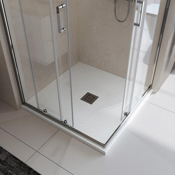 Душевой поддон из искусственного камня BelBagno Uno 80x80 TRAY-MR-UNO-A-80-35-W-CR Белый — изображение 4