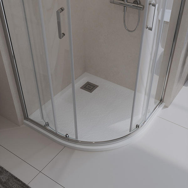Душевой поддон из искусственного камня BelBagno Uno 90x90 TRAY-MR-UNO-R-90-550-35-W-CR Белый — изображение 6