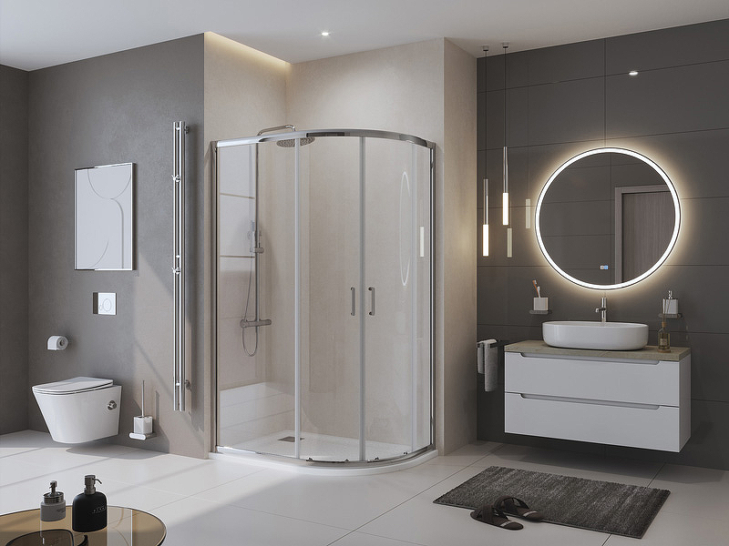 Душевой поддон из искусственного камня BelBagno Uno 120x90 L TRAY-MR-UNO-RH-120/90-550-35-W-L-CR Белый — изображение 6