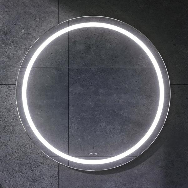 Универсальное зеркало с контурной LED-подсветкой, ИК- сенсором, круглое, 80 см AM.PM X-Joy M85AMOX0801WG — изображение 3