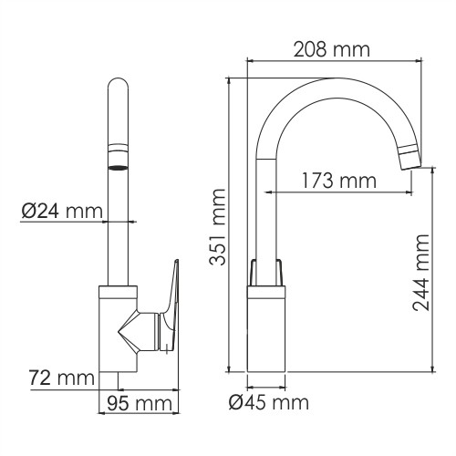 WasserKRAFT Wiese 8407 Смеситель для кухни — изображение 5