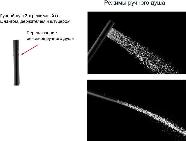 Душевая стойка Cezares Eco чёрный матовый ECO-CVD-NOP — изображение 5