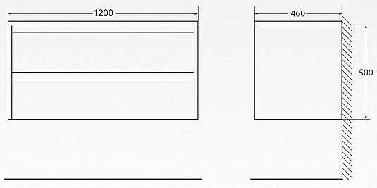 Тумба под раковину BelBagno подвесная 120x50см Rovere Tabacco KRAFT-1200-2C-SO-RT — изображение 4