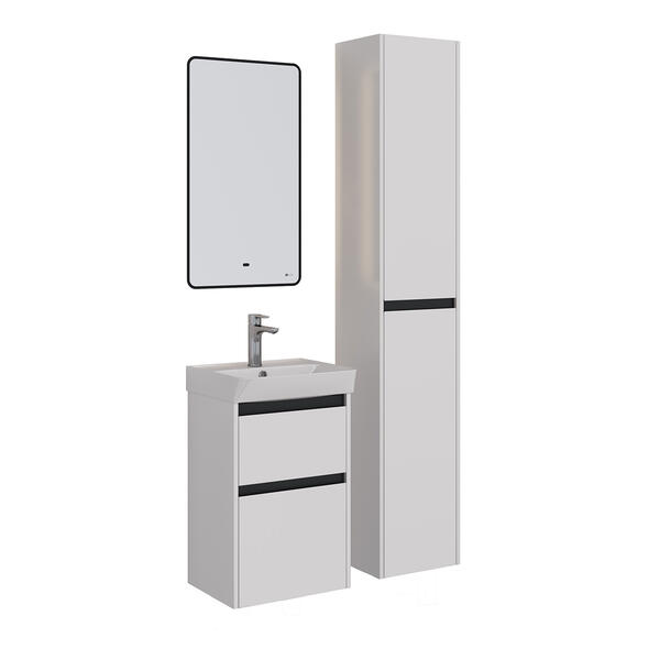 Тумба под раковину Lemark Combi LM03C45T-black 45 см белый глянец черный — изображение 6