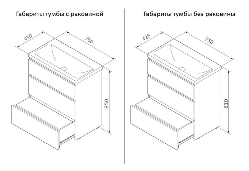 База под раковину напольная AM.PM Gem S M91FSX0752WG — изображение 4