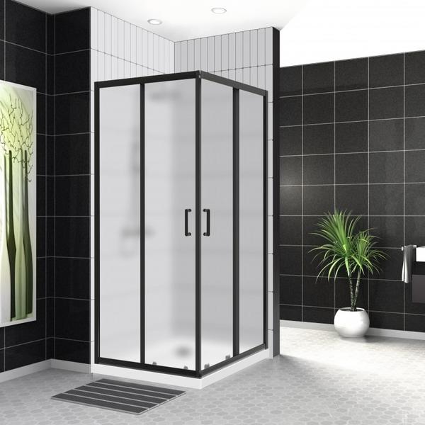 Душевой уголок BelBagno Uno 90x90см чёрный UNO-195-A-2-90-P-NERO — изображение 3