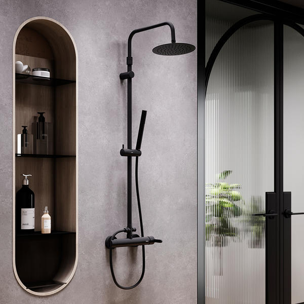 Душевая система с душевым смесителем-полкой Damixa Scandinavian Pure 936780000 — изображение 5