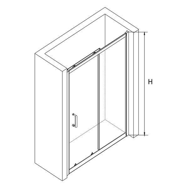 Душевая дверь RGW Passage PA-14B 150x195см чёрный 41081415-14 — изображение 3