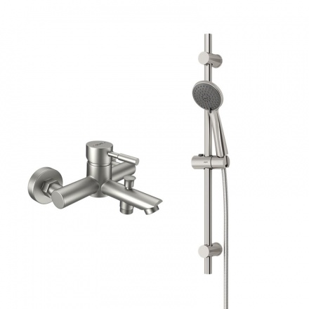 Смеситель для ванны и душа с душевым комплектом Dorff Logic NEW D0103030SS