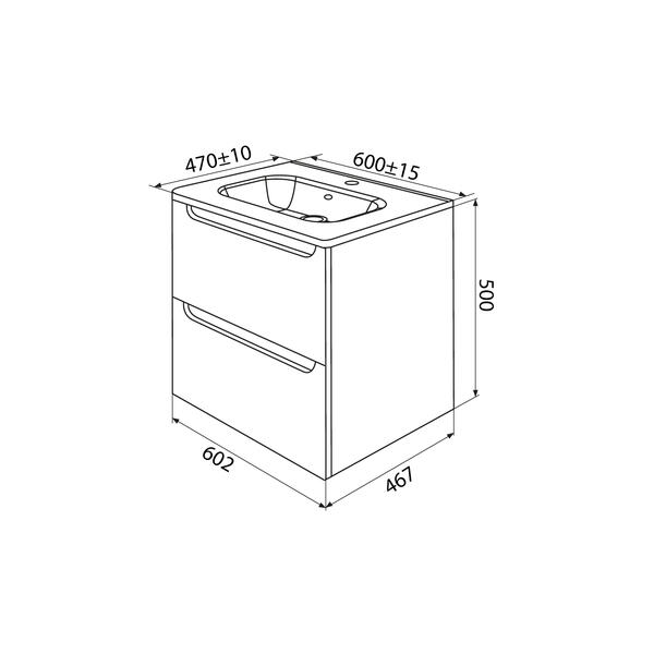 Тумба с раковиной IDDIS Edifice подвесная 60см белый EDI60W0i95K — изображение 9