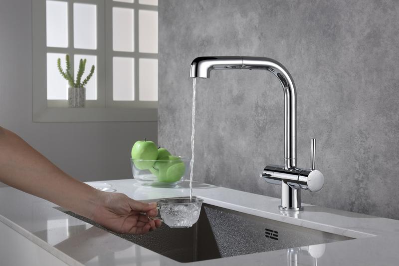 Смеситель для кухни Timo Saona 2346/00FL с выдвижной лейкой хром 2346/00FL — изображение 3