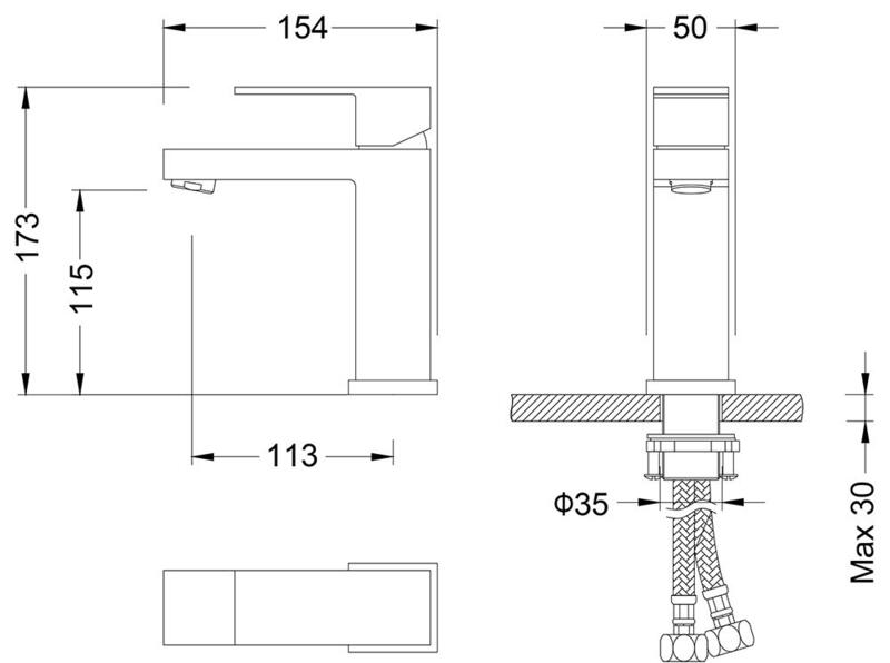 Смеситель для раковины Timo Selene 2061/17F золото матовое — изображение 9