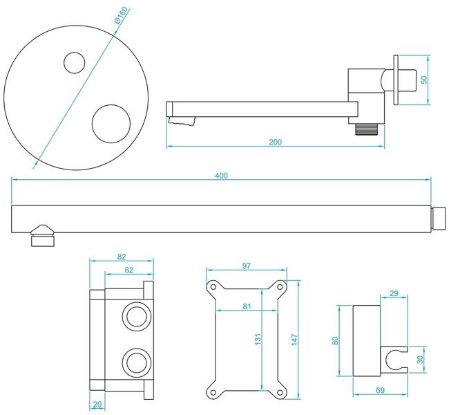 Душевая система RGW Shower Panels SP-55G золото 51140855-06 — изображение 2