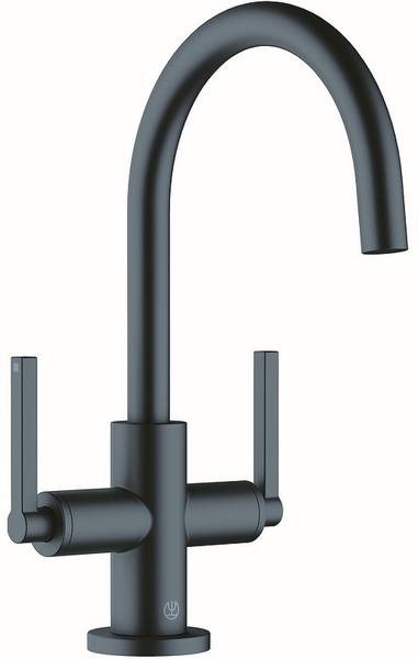 Смеситель для раковины Kludi Nova Fonte Puristic чёрный матовый 201183915