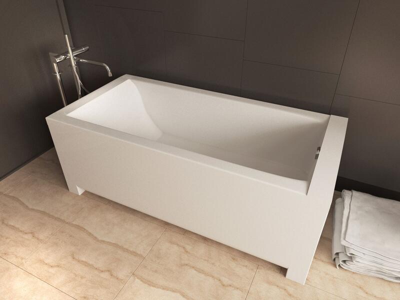 Ванна из искусственного камня AquaStone Квадро 180x80см белый — изображение 6