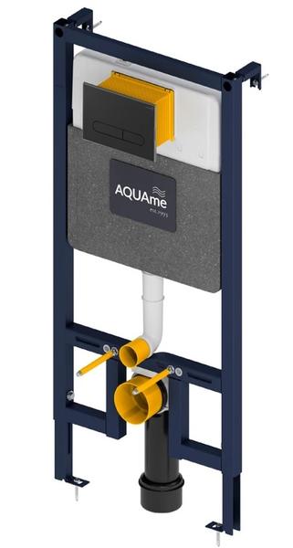 Инсталляция для унитаза AQUAme AQM4001MB с кнопкой смыва чёрный матовый