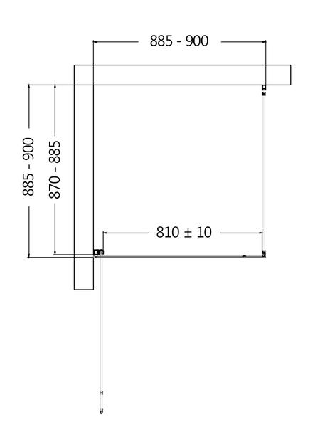Душевой уголок AQUAme AQM5215-LH-9 90x90см чёрный матовый — изображение 4
