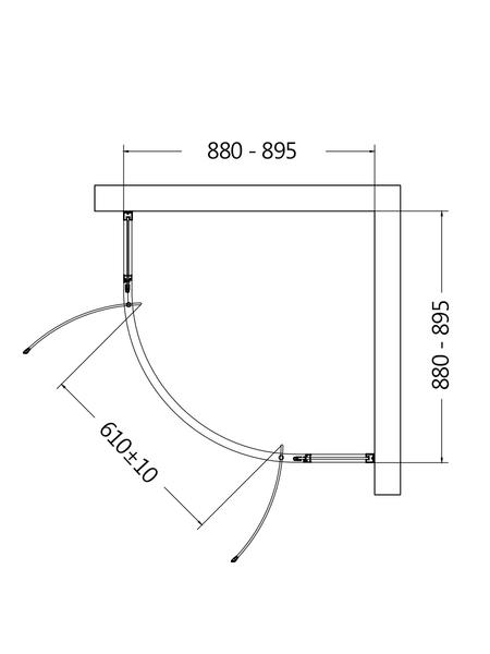 Душевой уголок AQUAme AQM7101-9 90x90см хром — изображение 4