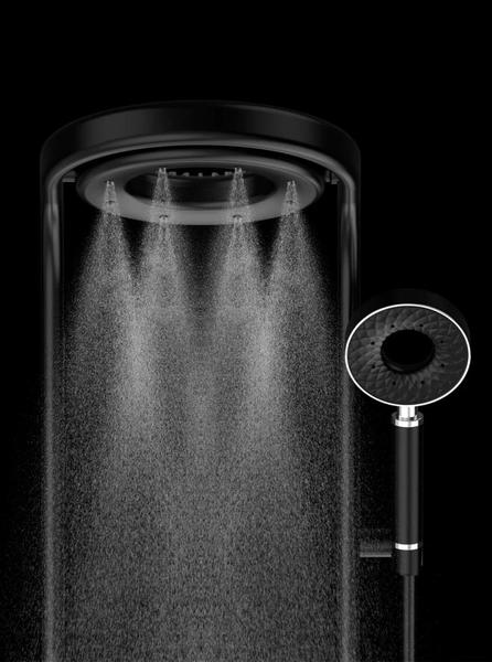 Душевая стойка AQUAme AQM8004B с термостатом чёрный матовый — изображение 3