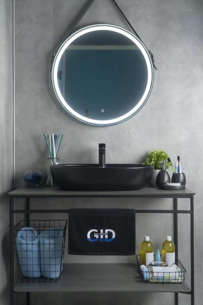 Накладная раковина Gid Bm1346 61см чёрный матовый — изображение 5