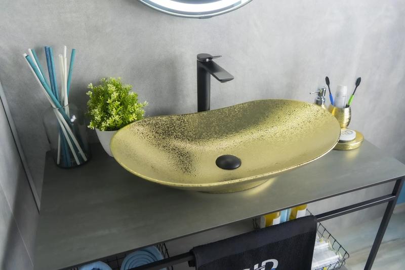 Накладная раковина Gid Gd9811 61см золото