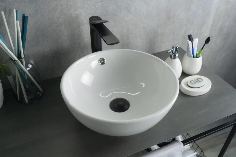 Накладная раковина Gid N9002 38см белый