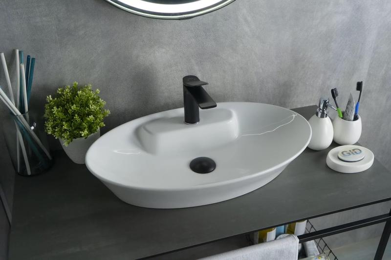 Накладная раковина Gid N9398 61см белый