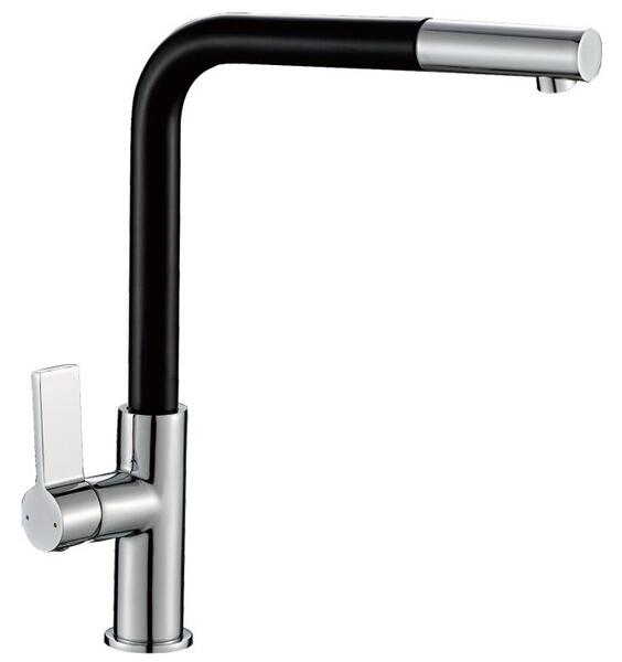 Смеситель для кухни Haiba HB70501-7 чёрный/хром