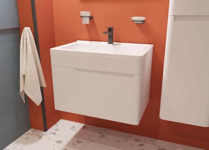 Подвесная тумба под раковину Kare Luxe ФР-00007069 70см один ящик белый — изображение 7