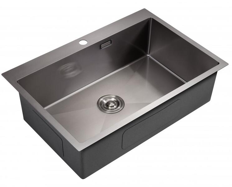 Мойка для кухни Milacio Denia 75 Steel MC.77509 воронёная сталь