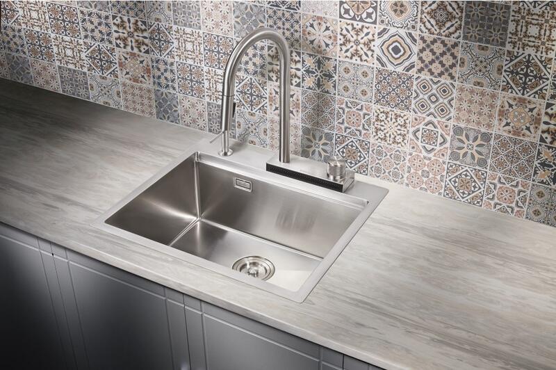 Мойка для кухни Milacio Denia 57 Steel MC.77400 в комплекте со смесителем и коландером нержавеющая сталь — изображение 7