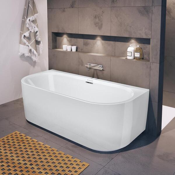 Акриловая ванна Riho Desire Back2Wall Velvet Sparkle System B089003105 180x84см с аэромассажем белый матовый — изображение 3