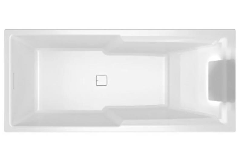 Акриловая ванна с подсветкой Riho Still Shower LED Fall B103014005 180х80см светодиоды и подголовник слева заполнение через перелив белый