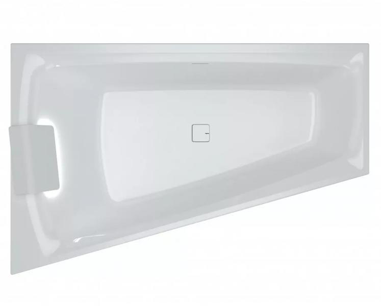 Акриловая ванна с подсветкой Riho Still Smart LED Fall B101010005 R 170х110см светодиоды и подголовник слева заполнение через перелив белый