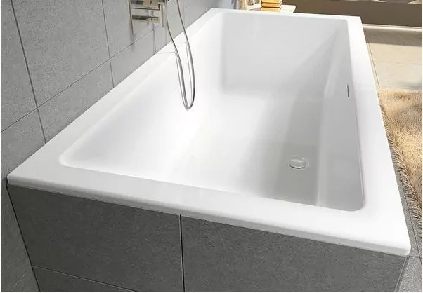 Акриловая ванна Riho Rethink Cubic Velvet Fall B106013105 заполнение через перелив 180х80см белый матовый — изображение 4