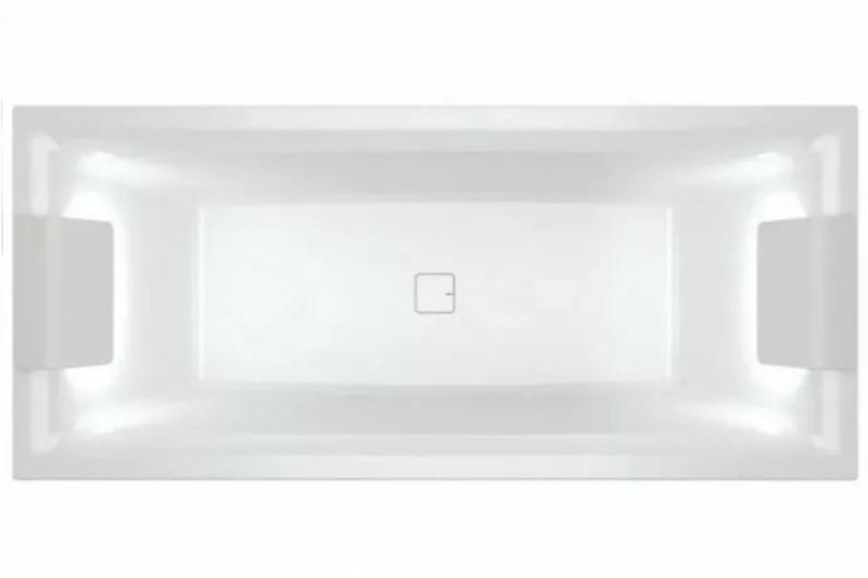 Акриловая ванна с подсветкой Riho Still Square LED B100005005 170х75см светодиоды и подголовники с двух сторон белый