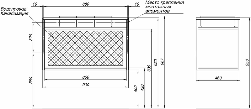 Консоль под раковину Allen Brau Liberty 90 1.33003.60 медь браш — изображение 7