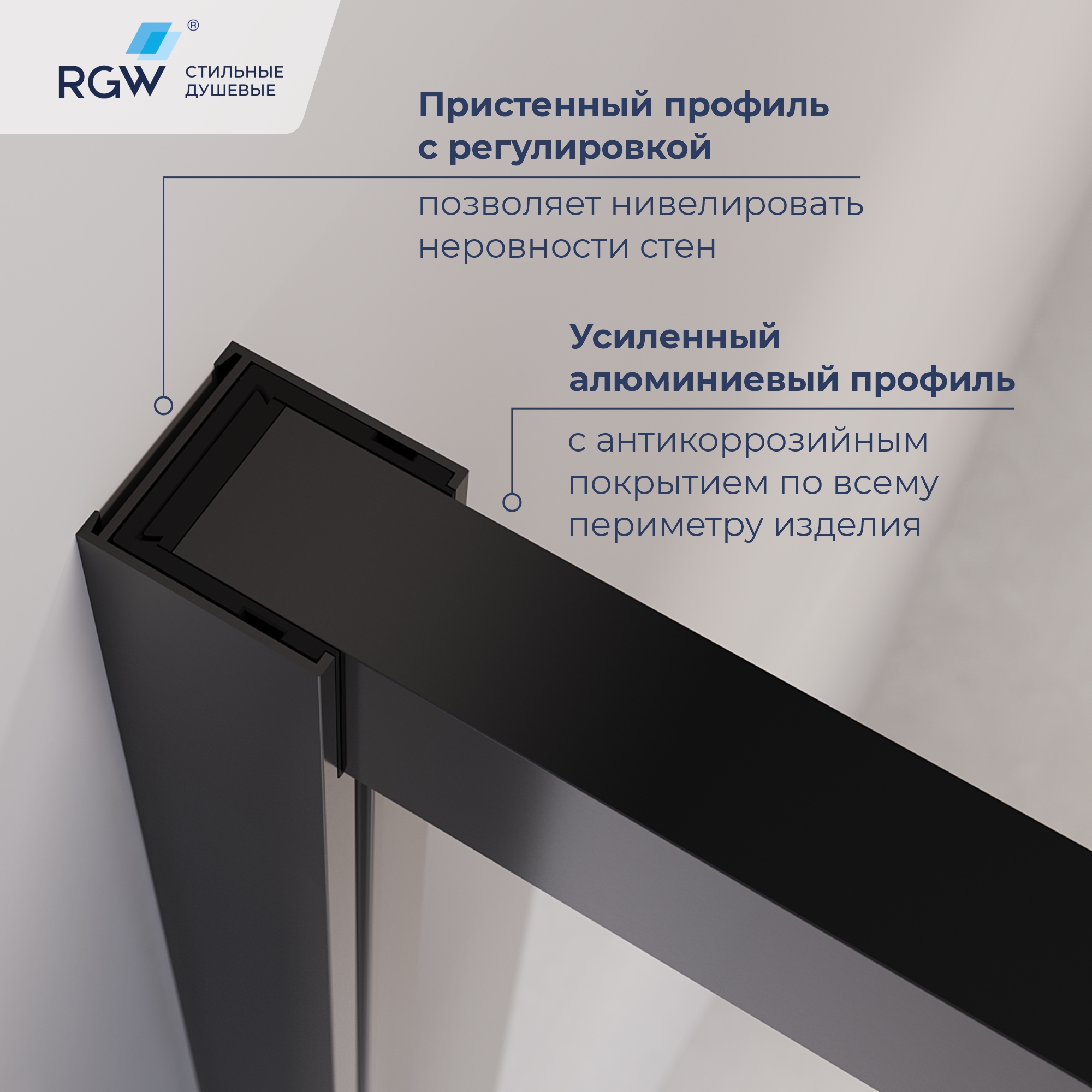 Душевой уголок с открытием двери вовнутрь RGW LE-45-B 1200*900 — изображение 3